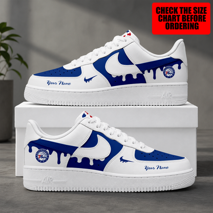 [SLAM DUNK DEAL] NEW CUSTOMIZED NBA26 P76 PHILADELPHIA 76ERS AF1 SHOES