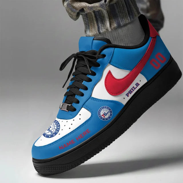 [SLAM DUNK DEAL] NEW CUSTOMIZED NBA26 P76 PHILADELPHIA 76ERS AF1 SHOES