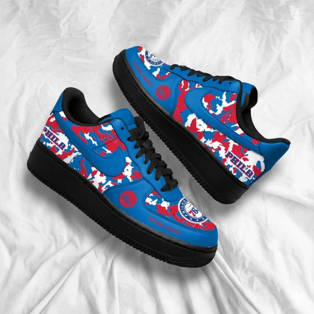 [SLAM DUNK DEAL] NEW CUSTOMIZED NBA26 P76 PHILADELPHIA 76ERS AF1 SHOES