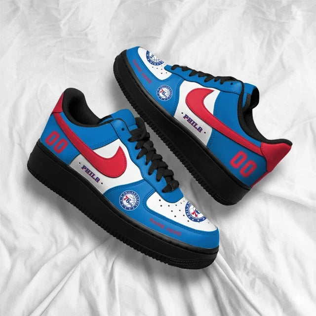 [SLAM DUNK DEAL] NEW CUSTOMIZED NBA26 P76 PHILADELPHIA 76ERS AF1 SHOES
