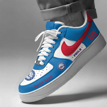 [SLAM DUNK DEAL] NEW CUSTOMIZED NBA26 P76 PHILADELPHIA 76ERS AF1 SHOES