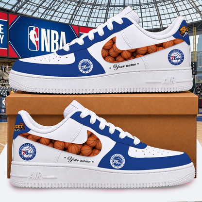 [SLAM DUNK DEAL] NEW CUSTOMIZED NBA26 P76 PHILADELPHIA 76ERS AF1 SHOES