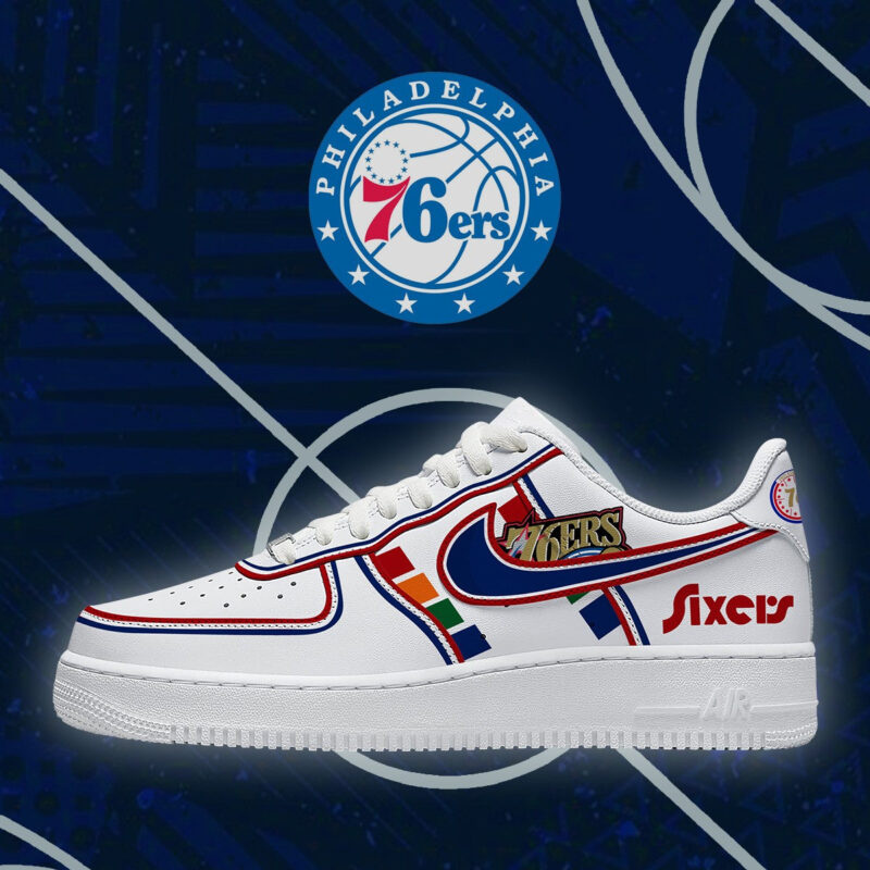 [SLAM DUNK DEAL] NEW CUSTOMIZED NBA26 P76 PHILADELPHIA 76ERS AF1 SHOES