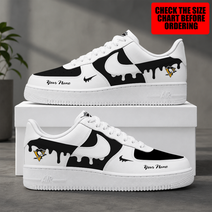 [PUCK DROP DEAL] NEW CUSTOMIZED NHL26 PBP PITTSBURGH PENGUINS AF1 SHOES