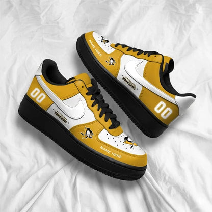 [PUCK DROP DEAL] NEW CUSTOMIZED NHL26 PBP PITTSBURGH PENGUINS AF1 SHOES