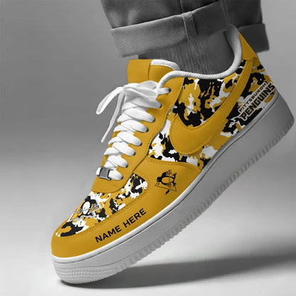 [PUCK DROP DEAL] NEW CUSTOMIZED NHL26 PBP PITTSBURGH PENGUINS AF1 SHOES