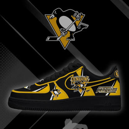 [PUCK DROP DEAL] NEW CUSTOMIZED NHL26 PBP PITTSBURGH PENGUINS AF1 SHOES