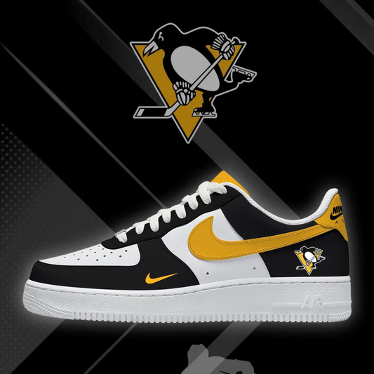 [PUCK DROP DEAL] NEW CUSTOMIZED NHL26 PBP PITTSBURGH PENGUINS AF1 SHOES
