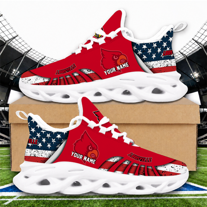 [HOMERUN DEAL] NEW CUSTOMIZED NCAA CWS26 ULC LOUISVILLE CARDINALS UNISEX CLUNKY SNEAKERS