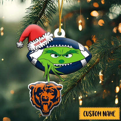 [TOUCHDOWN DEAL] NEW CUSTOMIZED NFL26 CCB CHICAGO BEARS CHRISTMAS ACRYLIC ORNAMENT