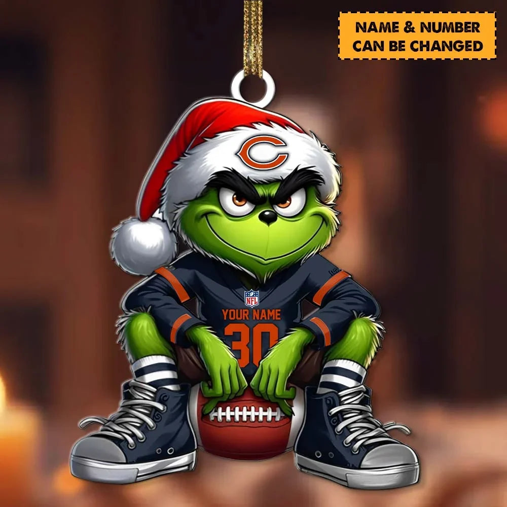 [TOUCHDOWN DEAL] NEW CUSTOMIZED NFL26 CCB CHICAGO BEARS CHRISTMAS ACRYLIC ORNAMENT