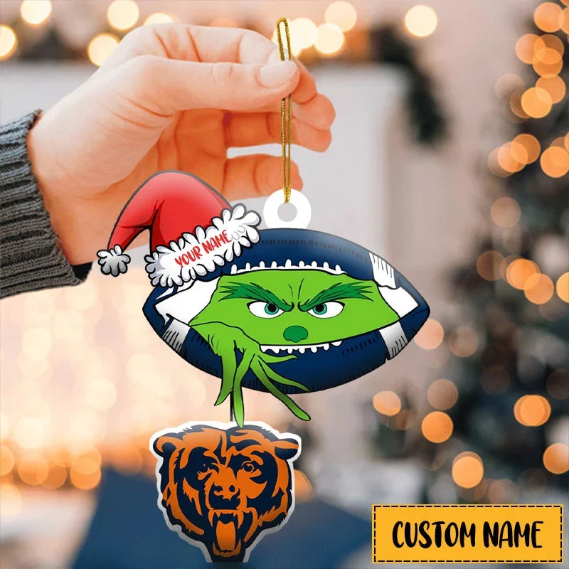 [TOUCHDOWN DEAL] NEW CUSTOMIZED NFL26 CCB CHICAGO BEARS CHRISTMAS ACRYLIC ORNAMENT