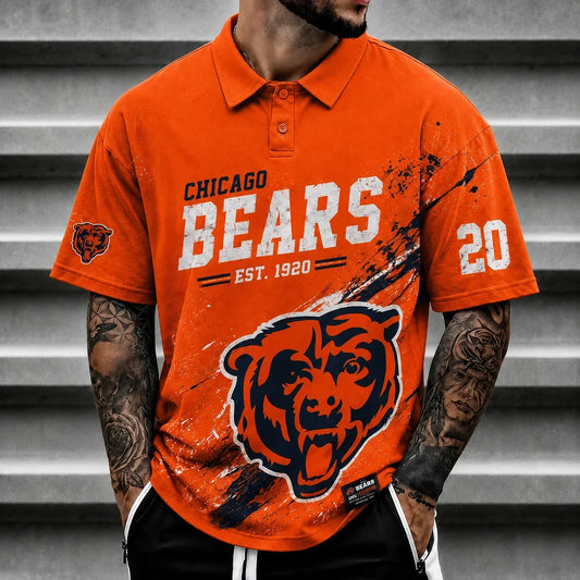 [TOUCHDOWN DEAL] NEW CUSTOMIZED NFL26 CCB CHICAGO BEARS POLO SHIRT