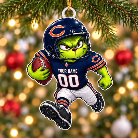 [TOUCHDOWN DEAL] NEW CUSTOMIZED NFL26 CCB CHICAGO BEARS CHRISTMAS ACRYLIC ORNAMENT