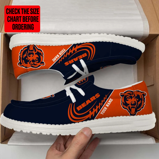 [TOUCHDOWN DEAL] NEW CUSTOMIZED NFL26 CCB CHICAGO BEARS LOAFER SHOES
