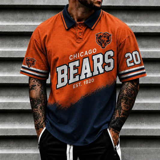 [TOUCHDOWN DEAL] NEW CUSTOMIZED NFL26 CCB CHICAGO BEARS POLO SHIRT
