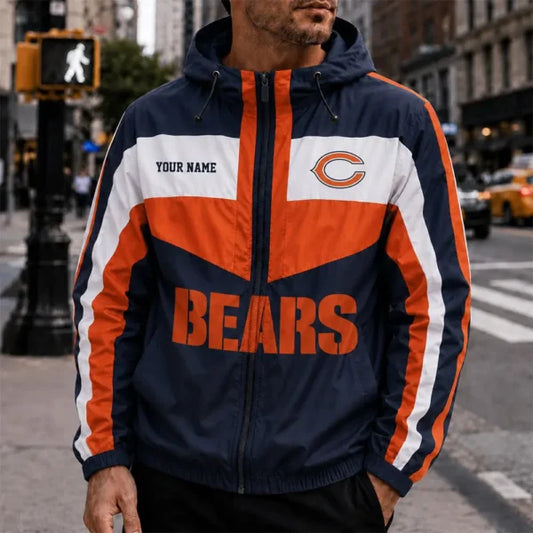 [TOUCHDOWN DEAL] NEW CUSTOMIZED NFL26 CCB CHICAGO BEARS WINDBREAKER JACKET