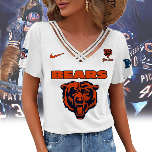 [TOUCHDOWN DEAL] NEW CUSTOMIZED NFL26 CCB CHICAGO BEARS V-NECK SHIRT