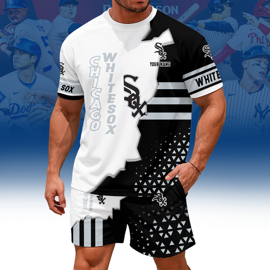 [HOMERUN DEAL] NEW CUSTOMIZED MLB26 CWS CHICAGO WHITE SOX UNISEX T-SHIRT & SHORTS SET