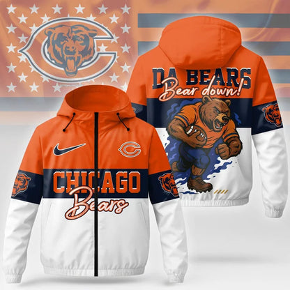 [TOUCHDOWN DEAL] NEW CUSTOMIZED NFL26 CCB CHICAGO BEARS WINDBREAKER JACKET