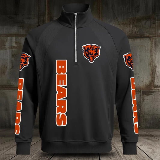 [TOUCHDOWN DEAL] NEW CUSTOMIZED NFL26 CCB CHICAGO BEARS MEN'S MULTICOLOR QUARTER-ZIP PULLOVER
