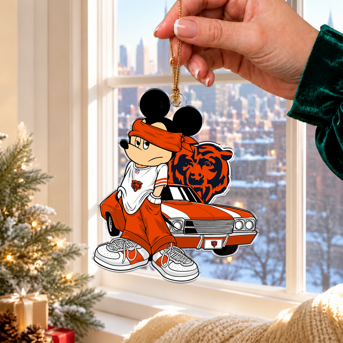 [TOUCHDOWN DEAL] NEW CUSTOMIZED NFL26 CCB CHICAGO BEARS CHRISTMAS ACRYLIC ORNAMENT