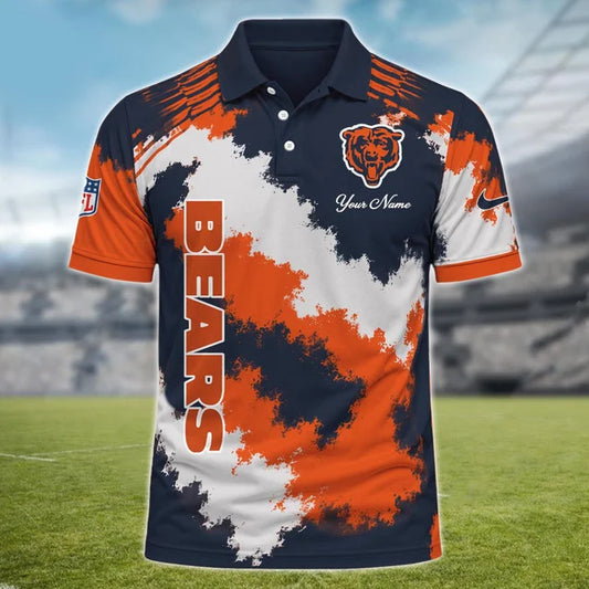 [TOUCHDOWN DEAL] NEW CUSTOMIZED NFL26 CCB CHICAGO BEARS MULTICOLOR POLO SHIRT
