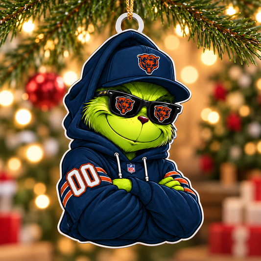 [TOUCHDOWN DEAL] NEW CUSTOMIZED NFL26 CCB CHICAGO BEARS CHRISTMAS ACRYLIC ORNAMENT