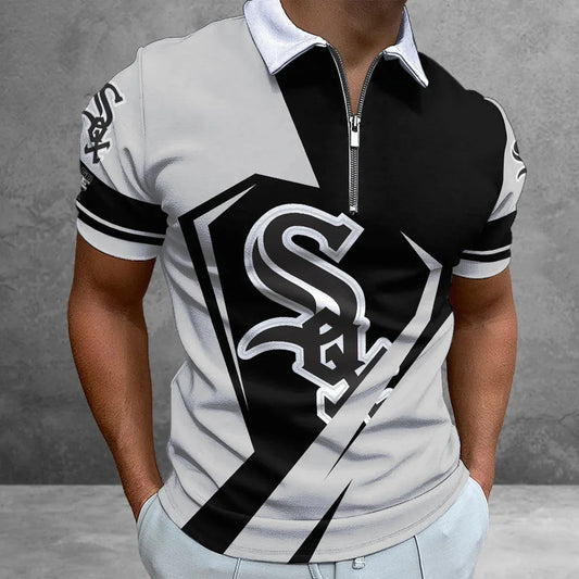 [HOMERUN DEAL] NEW CUSTOMIZED MLB26 CWS CHICAGO WHITE SOX ZIP POLO SHIRT
