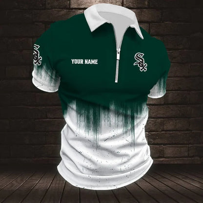 [HOMERUN DEAL] NEW CUSTOMIZED MLB26 CWS CHICAGO WHITE SOX ZIP POLO SHIRT