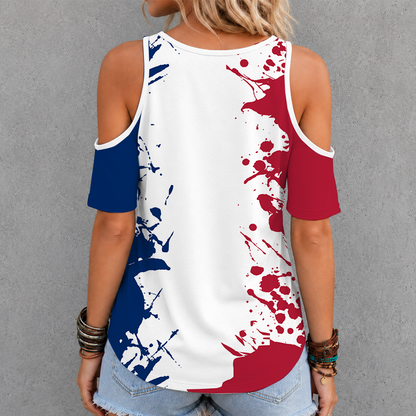 [SLAM DUNK DEAL] NEW CUSTOMIZED NCAA MAM27 GOB GONZAGA BULLDOGS CRISS CROSS V-NECK TOP
