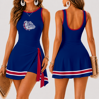 [FAN FAVORITE] NEW CUSTOMIZED NCAA MAM27 GOB GONZAGA BULLDOGS WOMEN'S SUMMER SKORT DRESS