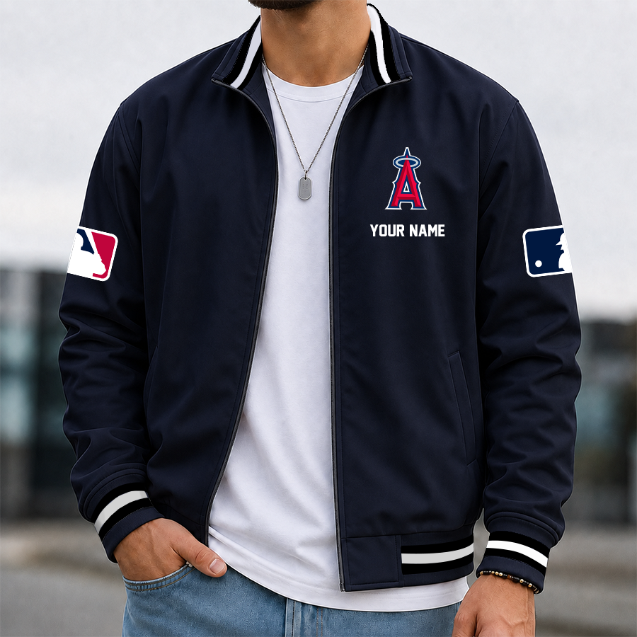 [HOMERUN DEAL] NEW CUSTOMIZED MLB27 LAA LOS ANGELES ANGELS MULTICOLOR MEN'S CASUAL JACKET