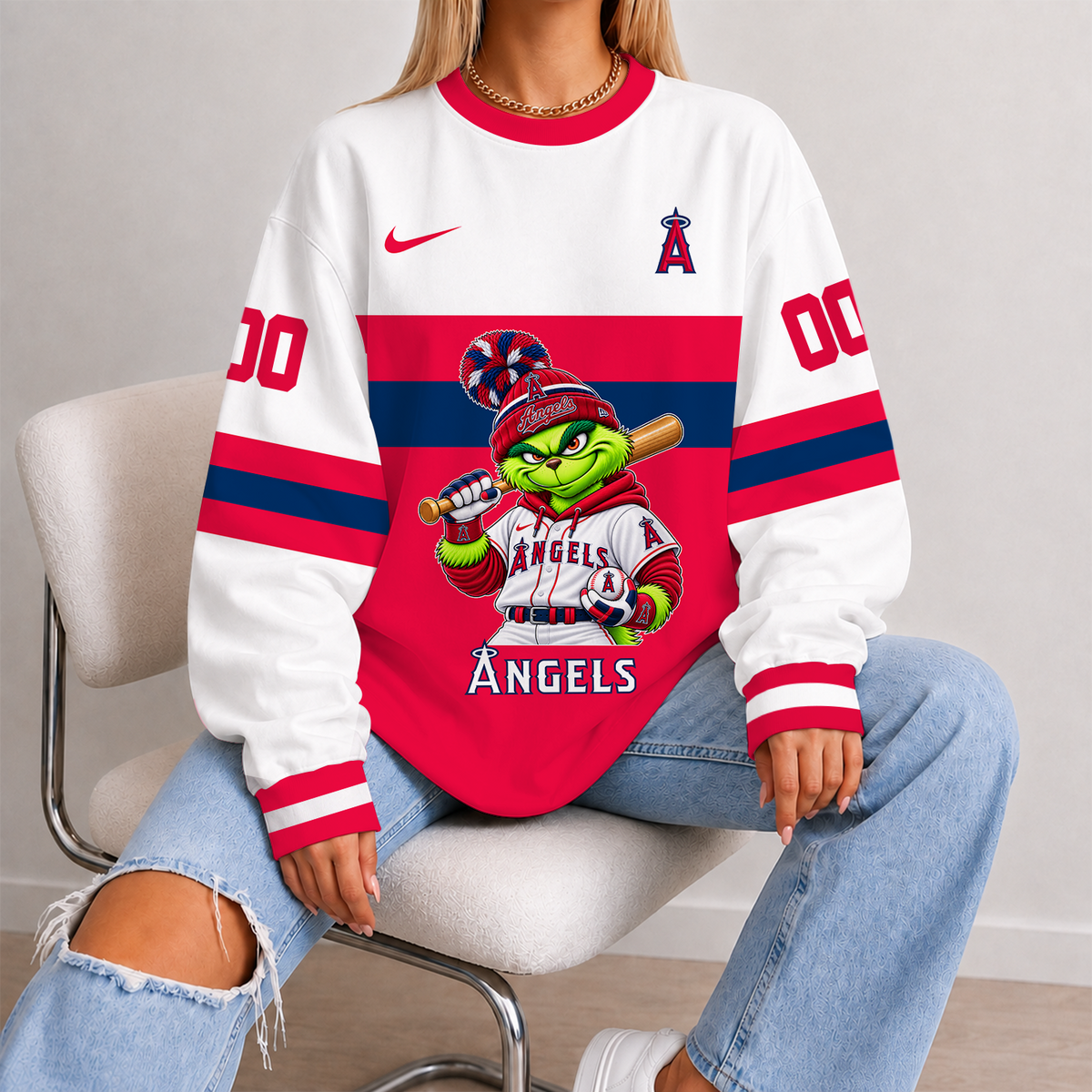 [HOMERUN DEAL] NEW CUSTOMIZED MLB27 LAA LOS ANGELES ANGELS UNISEX SWEATSHIRT