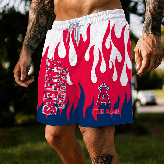 [HOMERUN DEAL] NEW CUSTOMIZED MLB27 LAA LOS ANGELES ANGELS SHORT PANTS