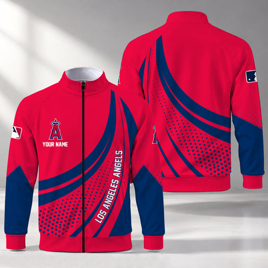 [HOMERUN DEAL] NEW CUSTOMIZED MLB27 LAA LOS ANGELES ANGELS STAND COLLAR JACKET