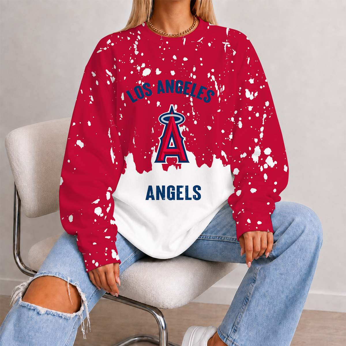 [HOMERUN DEAL] NEW CUSTOMIZED MLB27 LAA LOS ANGELES ANGELS UNISEX SWEATSHIRT