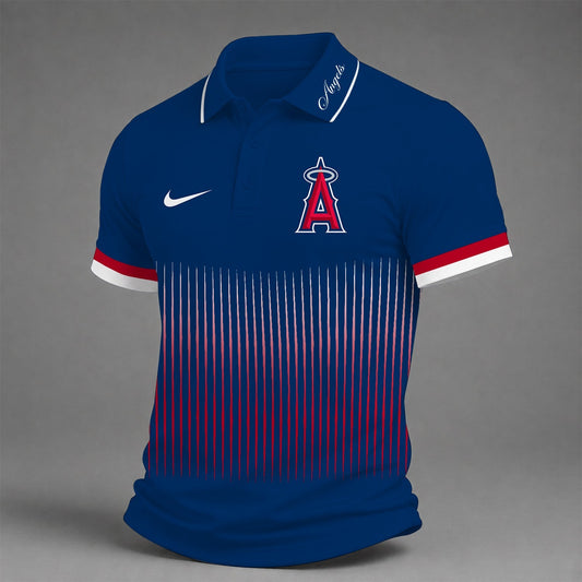 [HOMERUN DEAL] NEW CUSTOMIZED MLB27 LAA LOS ANGELES ANGELS POLO SHIRT