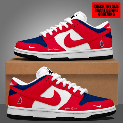 [HOMERUN DEAL] NEW CUSTOMIZED MLB27 LAA LOS ANGELES ANGELS DUNK LOW SHOES