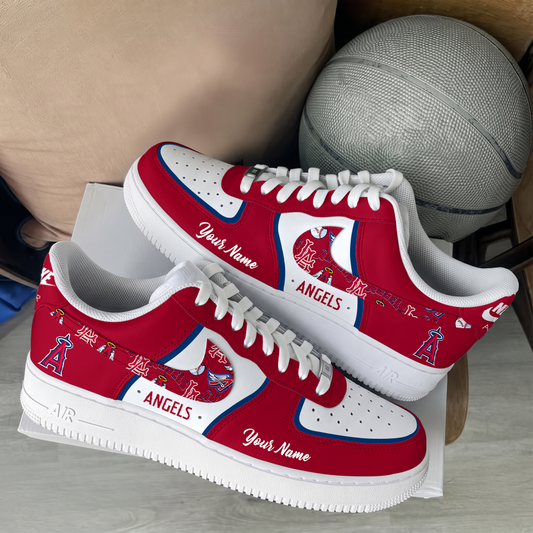 [HOMERUN DEAL] NEW CUSTOMIZED MLB27 LAA LOS ANGELES ANGELS AF1 SHOES