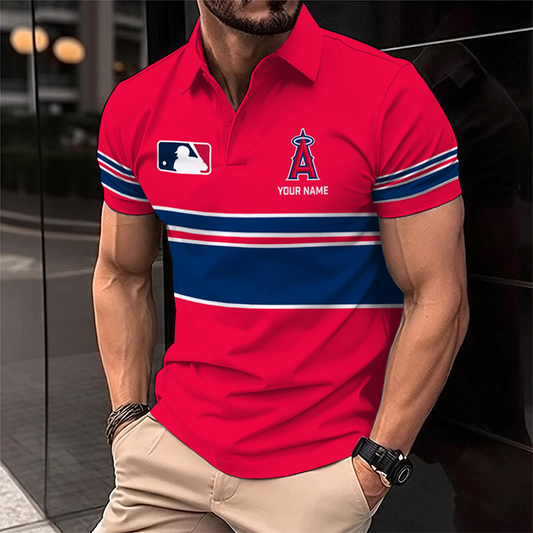 [HOMERUN DEAL] NEW CUSTOMIZED MLB27 LAA LOS ANGELES ANGELS POLO SHIRT