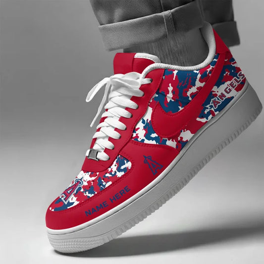 [HOMERUN DEAL] NEW CUSTOMIZED MLB27 LAA LOS ANGELES ANGELS AF1 SHOES