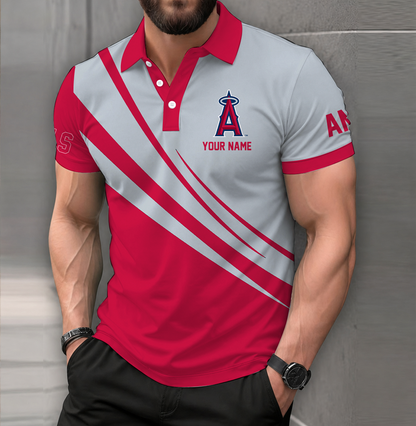 [HOMERUN DEAL] NEW CUSTOMIZED MLB27 LAA LOS ANGELES ANGELS POLO SHIRT