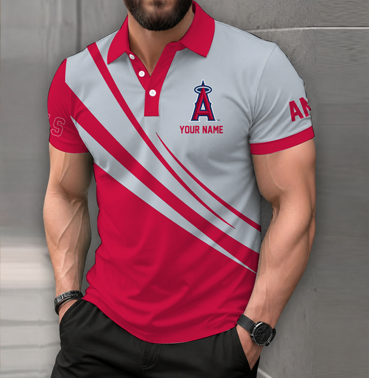 [HOMERUN DEAL] NEW CUSTOMIZED MLB27 LAA LOS ANGELES ANGELS POLO SHIRT