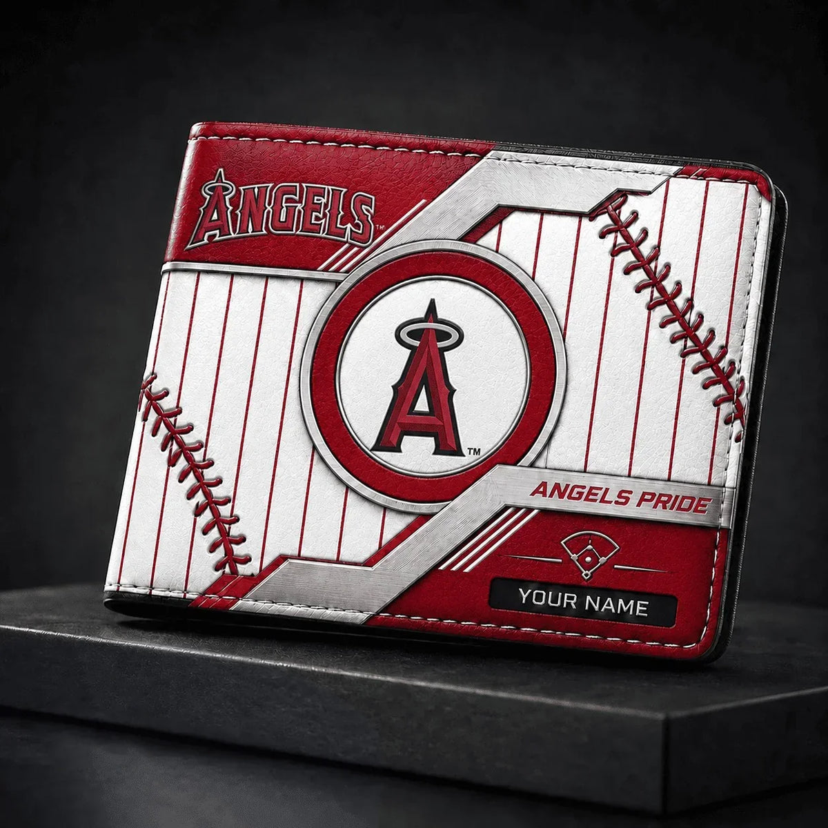 [HOMERUN DEAL] NEW CUSTOMIZED MLB27 LAA LOS ANGELES ANGELS LEATHER WALLET