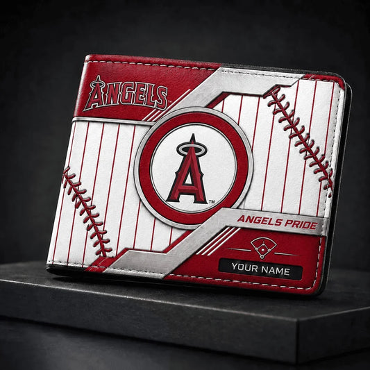 [HOMERUN DEAL] NEW CUSTOMIZED MLB27 LAA LOS ANGELES ANGELS LEATHER WALLET