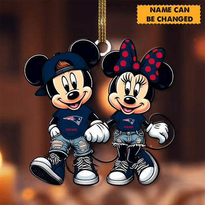 [TOUCHDOWN DEAL] NEW CUSTOMIZED NFL27 NEP NEW ENGLAND PATRIOTS CHRISTMAS ACRYLIC ORNAMENT