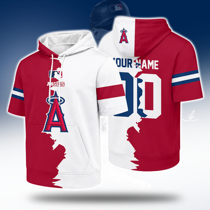 [HOMERUN DEAL] NEW CUSTOMIZED MLB27 LAA LOS ANGELES ANGELS SHORT SLEEVE HOODIE