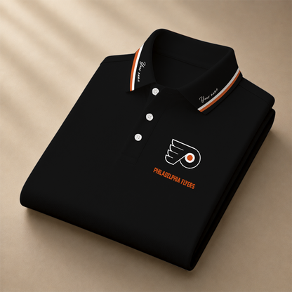 [SUPER SALE] NEW CUSTOMIZED NHL27 PPF PHILADELPHIA FLYERS POLO SHIRT