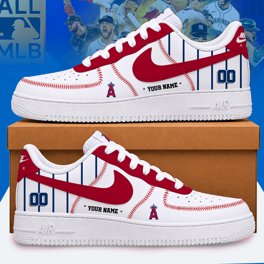 [HOMERUN DEAL] NEW CUSTOMIZED MLB27 LAA LOS ANGELES ANGELS AF1 SHOES